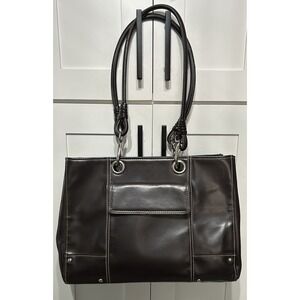 Wilsons Vintage‎ Leather Purse Brown Satchel Buckle Shoulder Bag Handbag